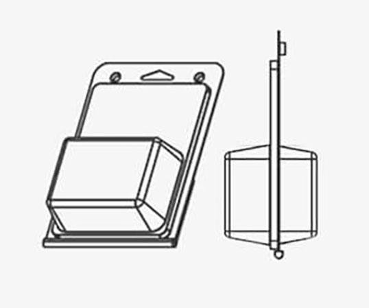 A double-sided clamshell by Clamshell Packaging Double-sided cavity stock clamshell by Clamshell-Packaging